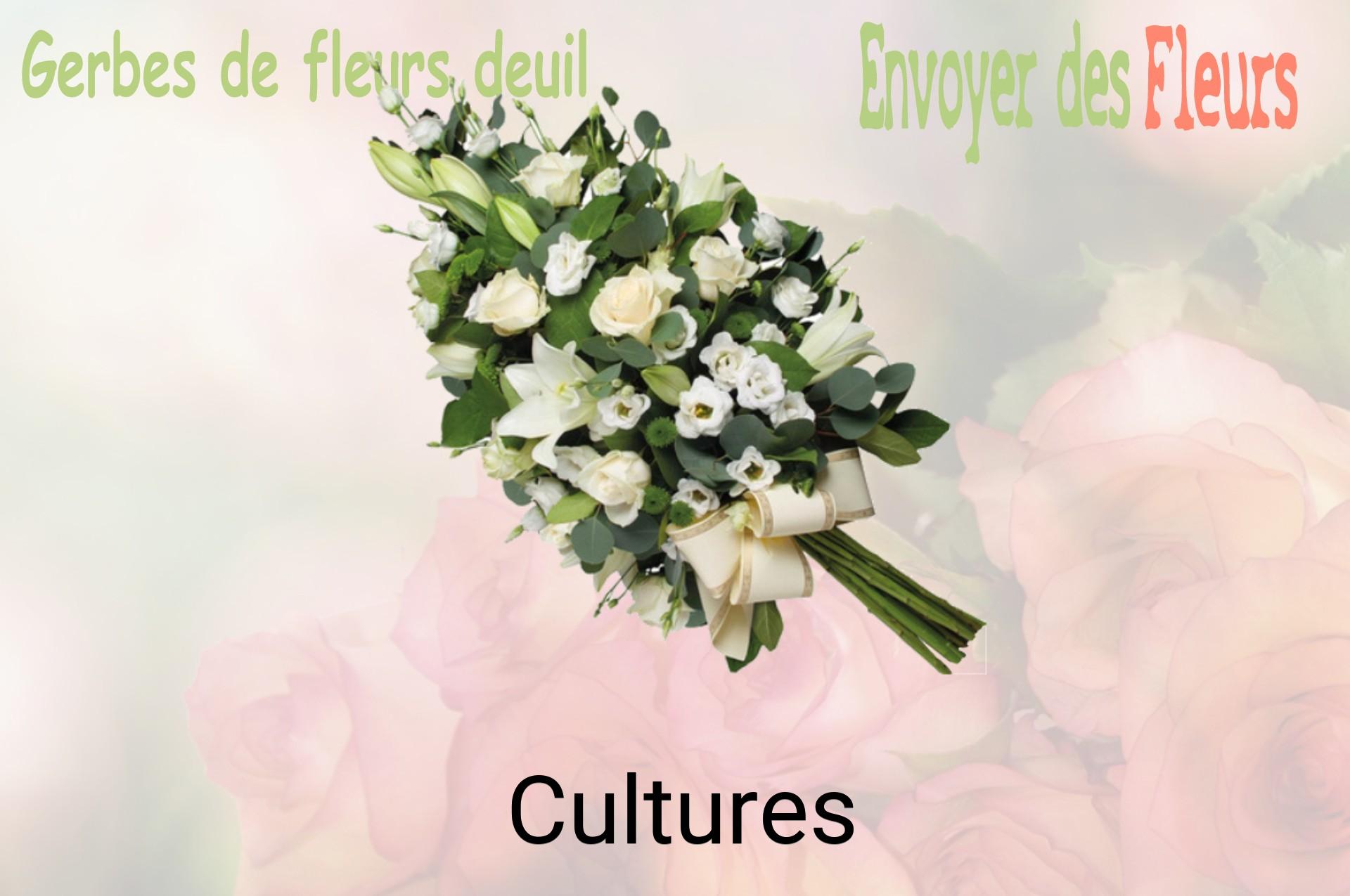 Gerbe de fleurs de deuil livrée à Cultures